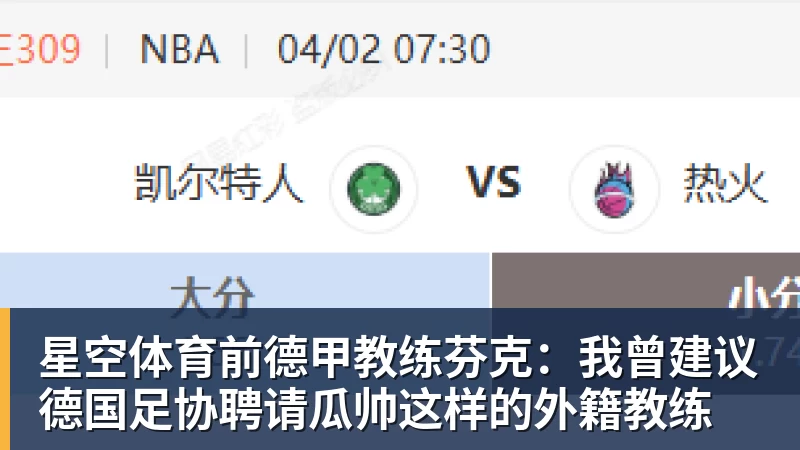 星空体育前德甲教练芬克：我曾建议德国足协聘请瓜帅这样的外籍教练